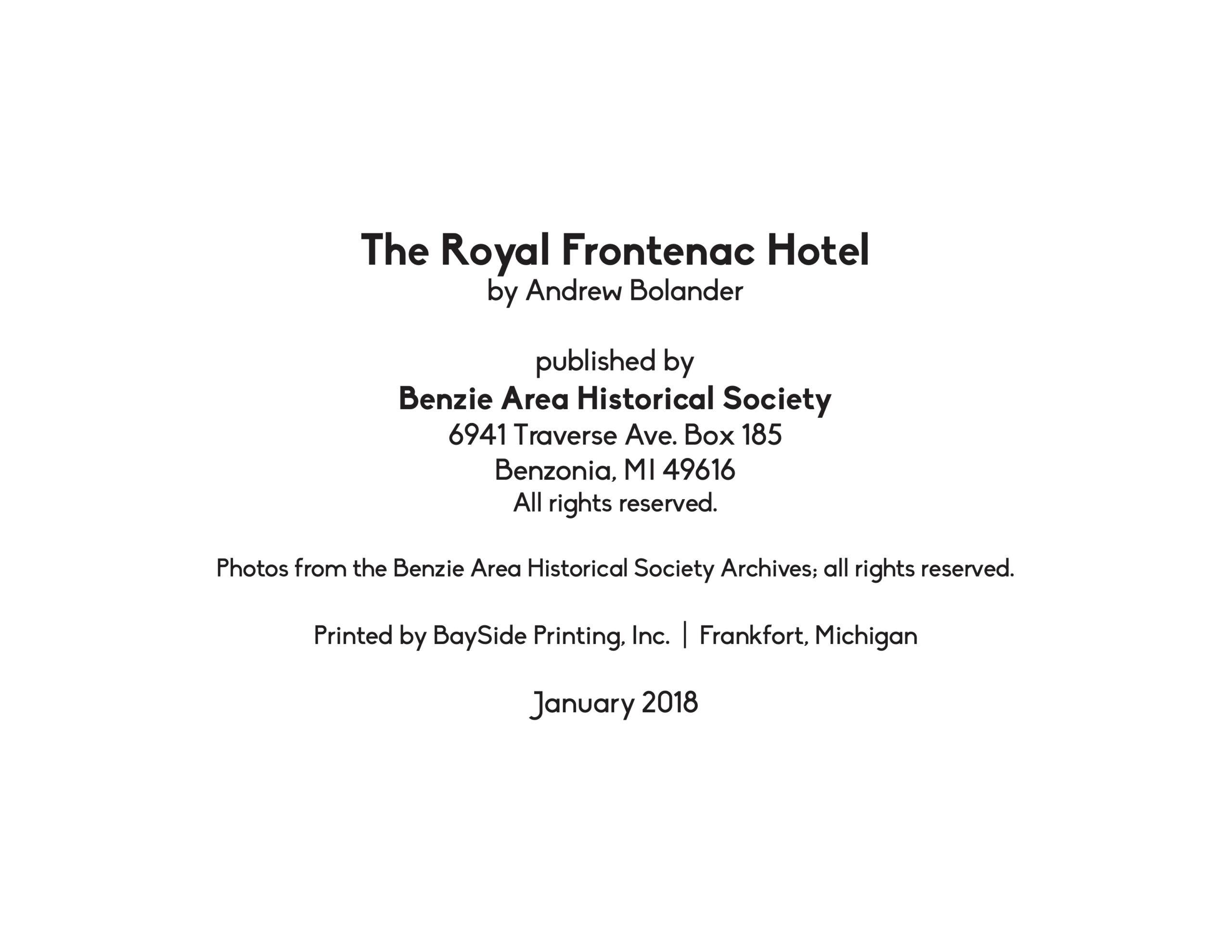 The Royal Frontenac Hotel - Frankfort, Michigan - by Andrew Bolander - Image 2